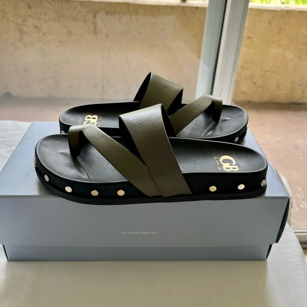 Gianni Bini GB dusty green slides - Picture 4 of 5